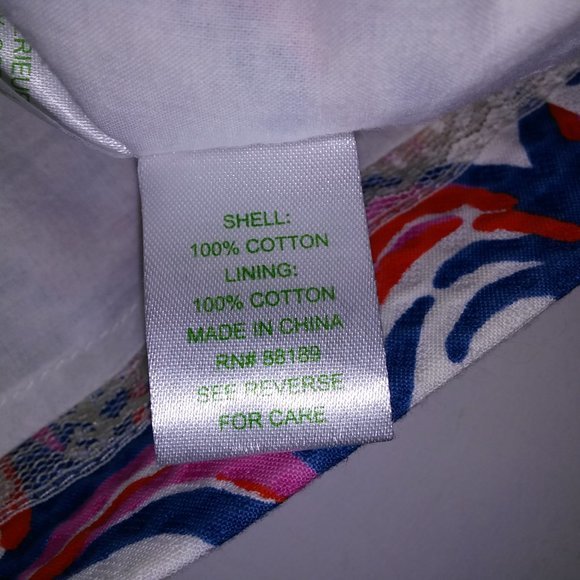 Lilly Pulitzer Dress Size 4 Sheath White Blue Red Pink Textured Scoop Neck Sleev - Picture 15 of 15